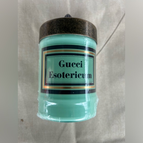 NEW Gucci ‘Esotericum’ Scented Candle Aqua Green Murano Glass Jar - Picture 2 of 4